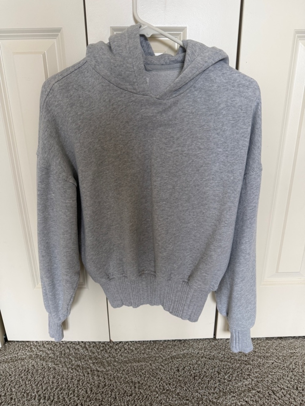 aerie Light Gray Hooded Sweatshirt